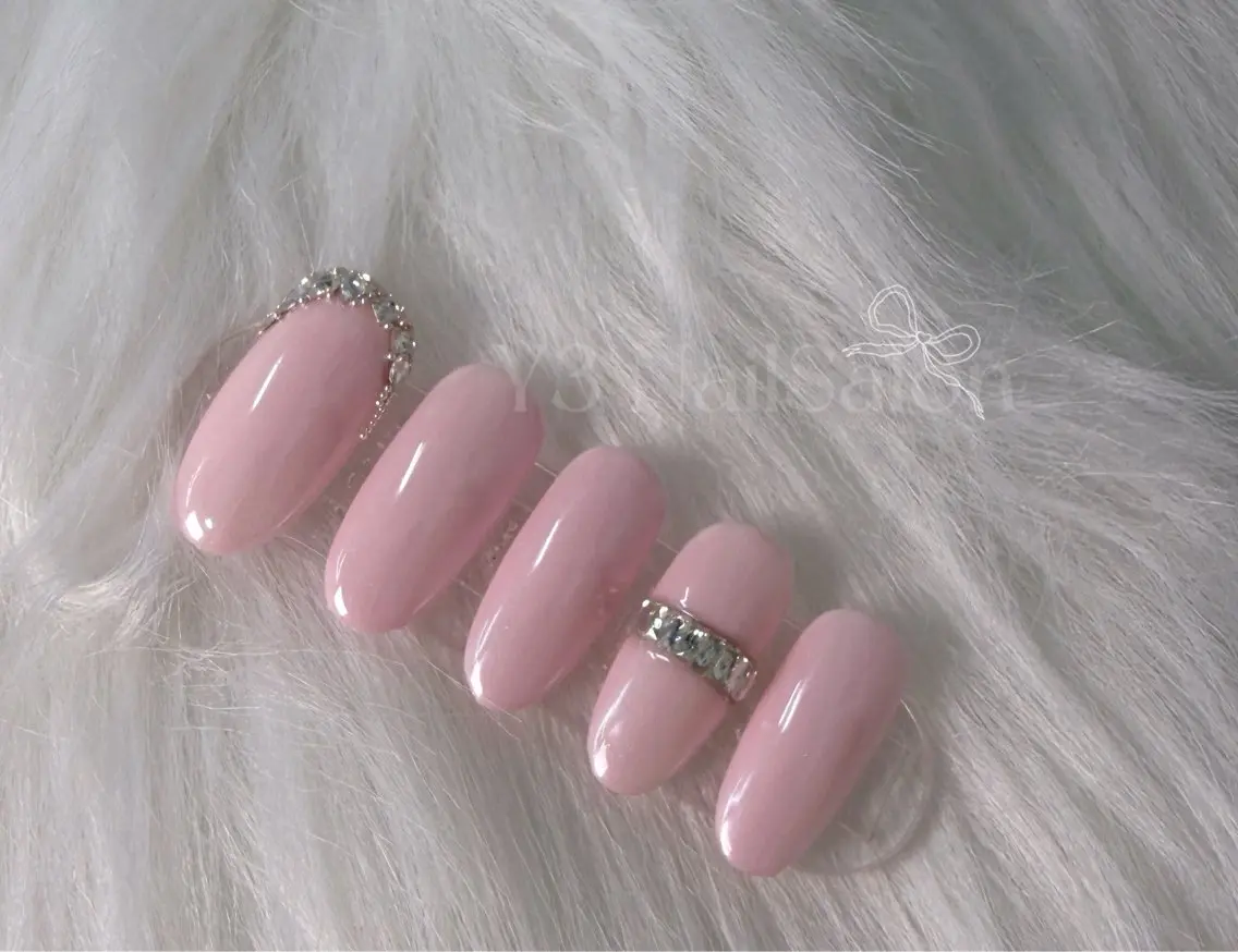 ネイル アートネイル ミラーネイル ピンク ハンドネイル Y3 NailSalonのネイルデザイン