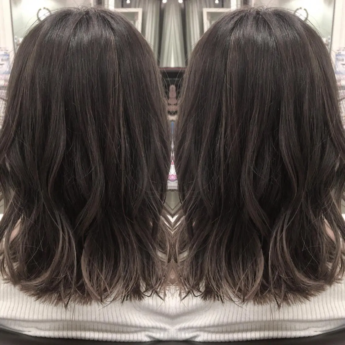 ミディアム カラー box mico. mutsumiのヘアスタイル