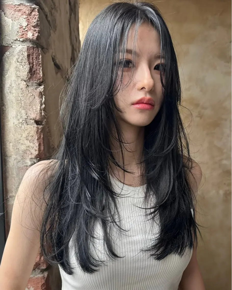 ロング ボブ 韓国風ヘア レイヤーカット ロング 縮毛矯正 カット ヘアカラー トリートメント ✨髪質改善美髪矯正✨ ボブ/韓国レイヤー✨のヘアスタイル