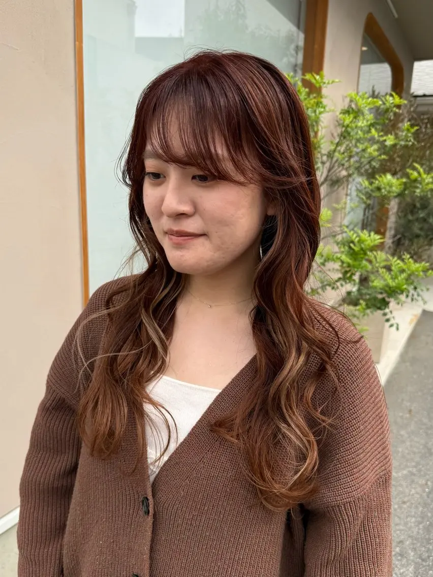 ロング カラー ramphy 柴原 夢奈のヘアスタイル