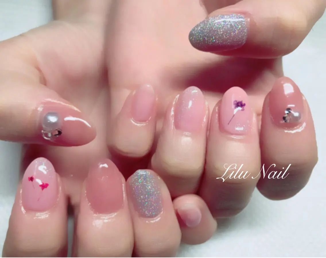 ネイル モチの良さ◉ フィルインネイル♡のネイルデザイン