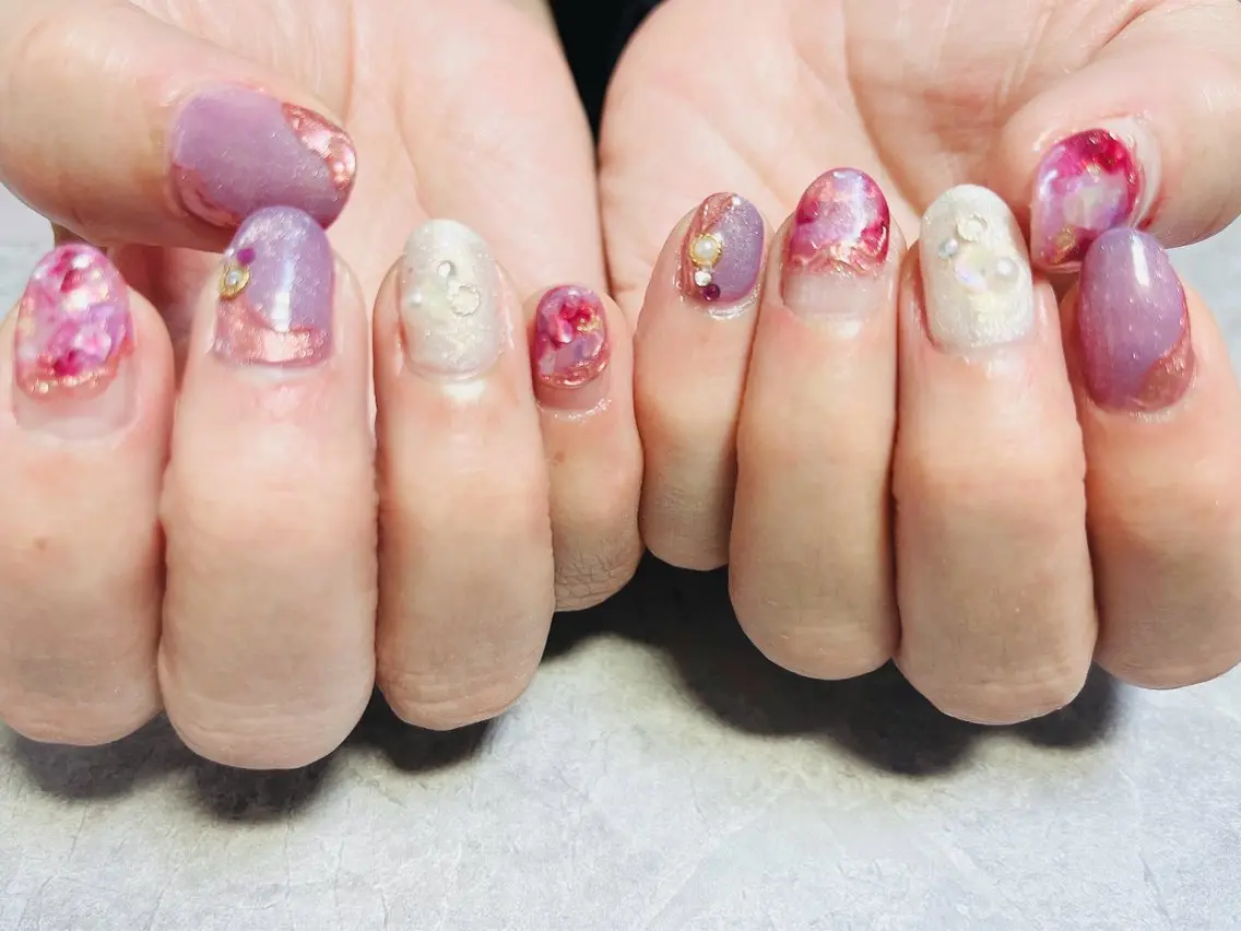 ネイル ジェルネイル ハンドネイル ハンドケア ベテランネイル cnc nailのネイルデザイン
