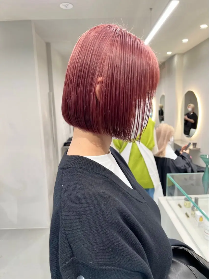 ミディアム カラー ケアブリーチカラー 橋本一輝のヘアスタイル