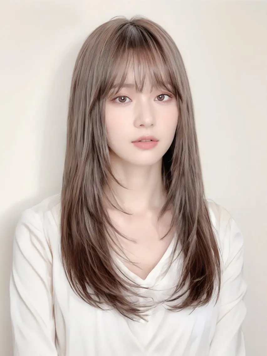セミロング カット ヘアカラー トリートメント 美髪矯正💎副店長 💎ミツキのヘアスタイル