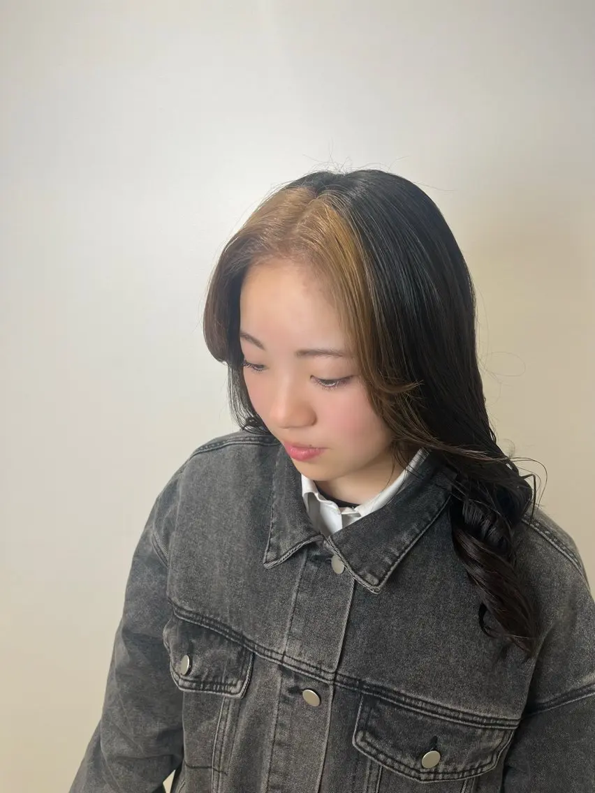 ロング ミストバング ブリーチカラー特化 美容師/𝕐𝕌𝕀のヘアスタイル