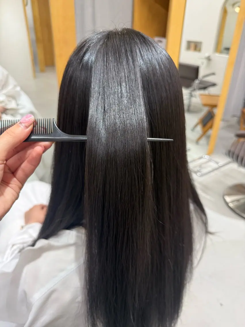 縮毛矯正 三好 万葉のヘアスタイル