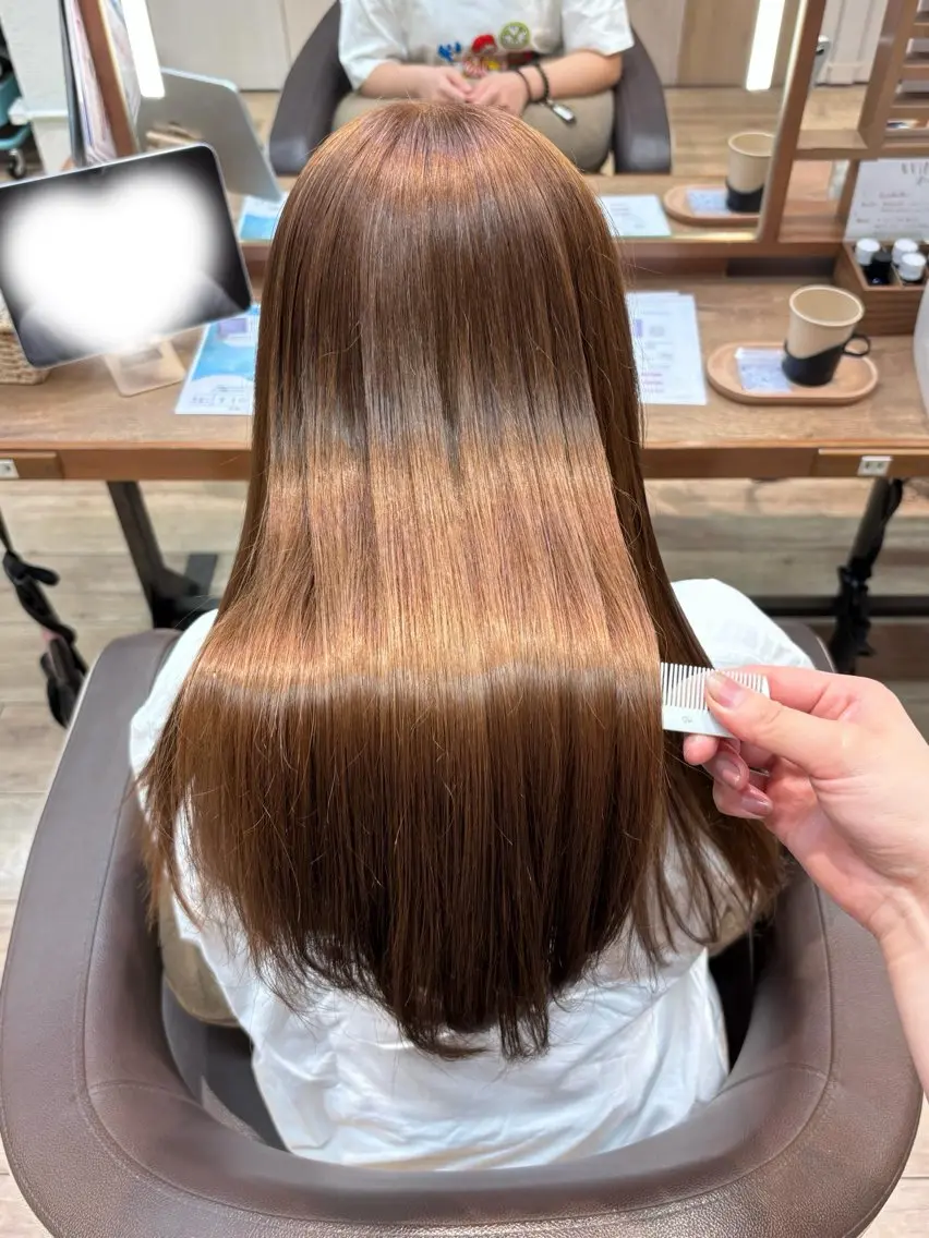 ロング トリートメント ヘアカラー 髪質改善/縮毛矯正 透明感カラー/スバルのヘアスタイル