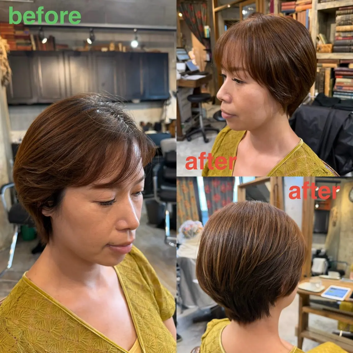 ショート カラー ヘアアレンジ 丸みショート ブラウンカラー ナチュラルブラウン ショートヘア カット ヘアカラー 🍀Ryosuke 🍀のヘアスタイル