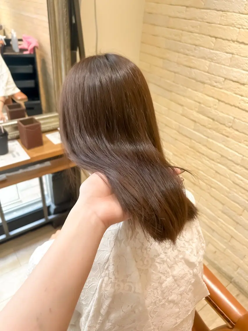 ミディアム カラー ヘアカラー 松尾 遥花のヘアスタイル