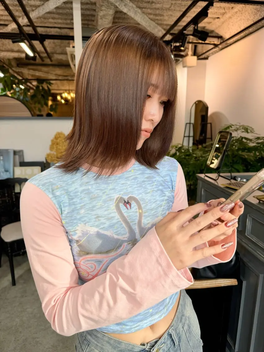 カラー 大塚 愛実のヘアスタイル