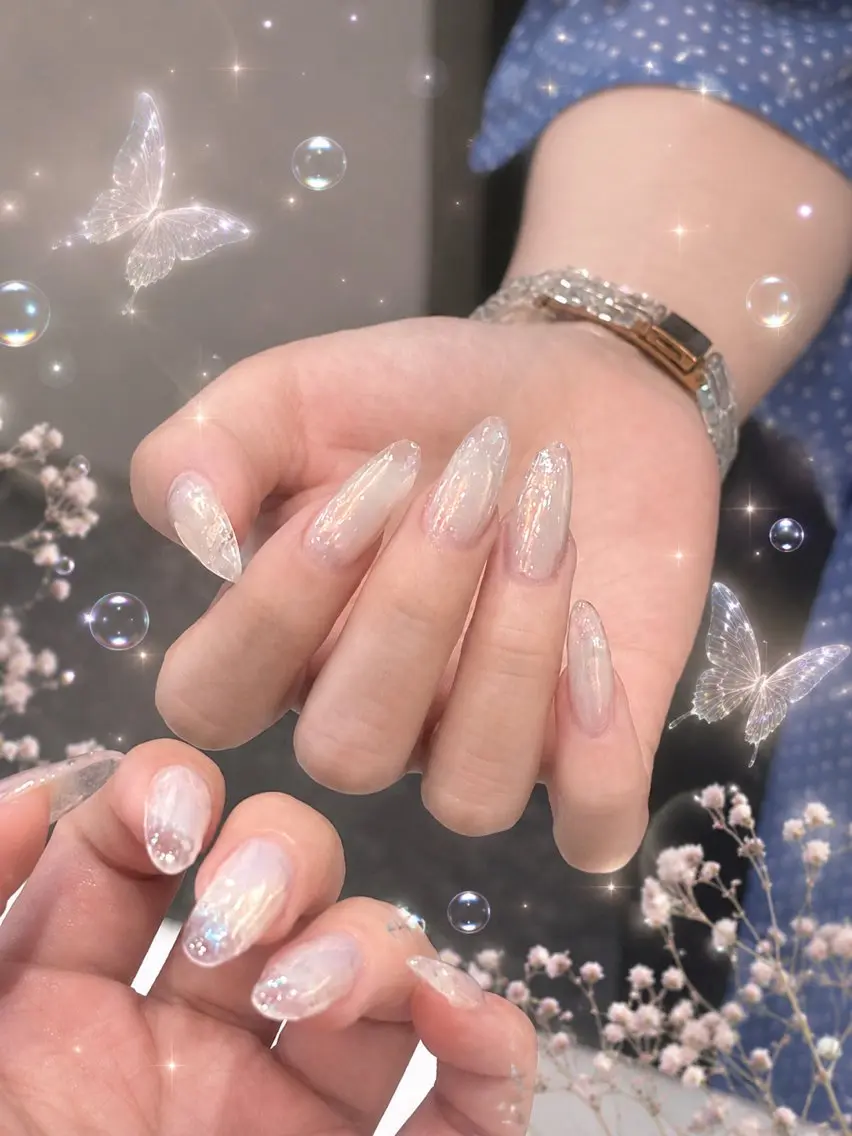 ネイル 長さ出し YOUNAIL MAOMAOのネイルデザイン