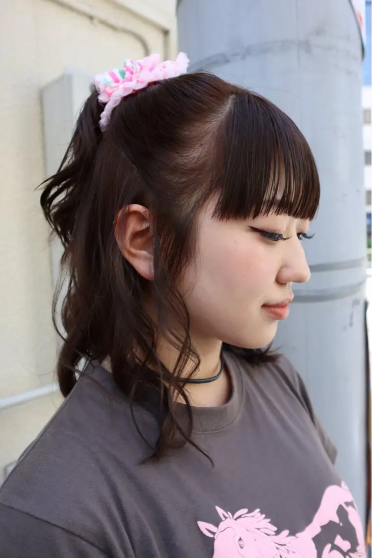 セミロング カラー ヘアアレンジ 小森 梨華のヘアスタイル