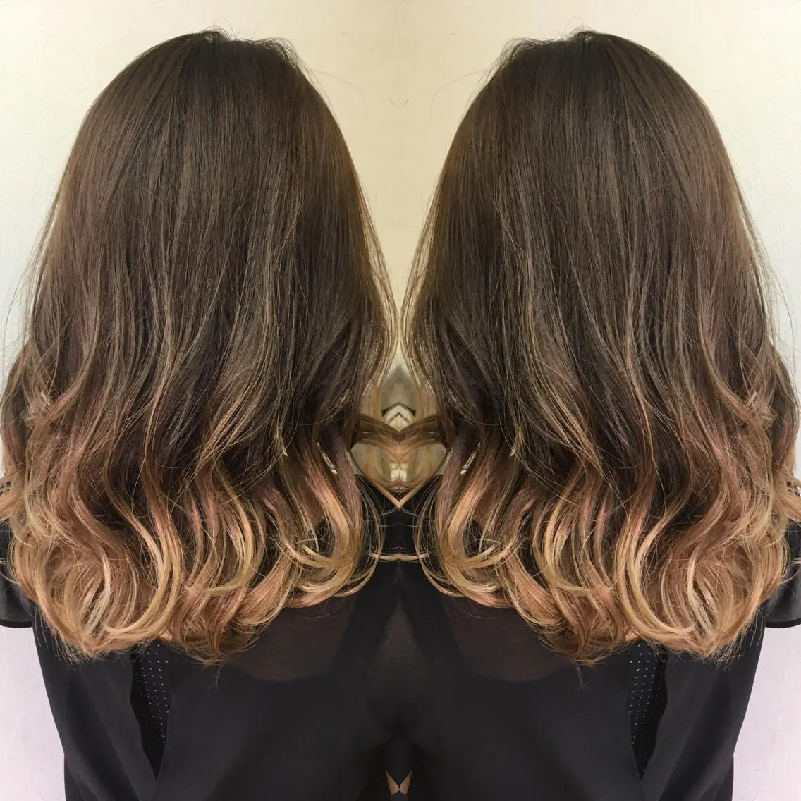 セミロング ロング カラー アッシュ ベージュカラー グラデーションカラー 髪質改善 中川 翔のヘアスタイル