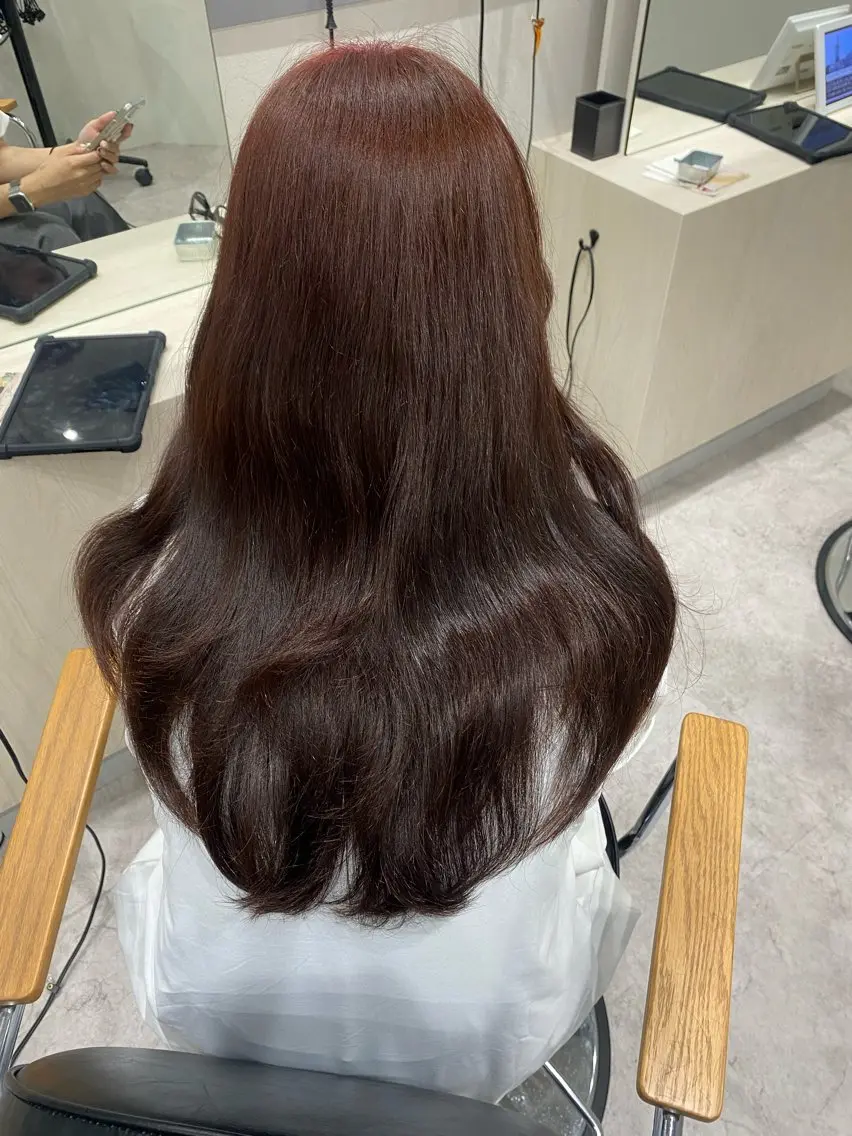 セミロング カラー ヘアアレンジ ブラウンカラー ピンクカラー ピンクブラウン ヘアカラー ボブ /ニュアンス/ satomi🧸💖のヘアスタイル