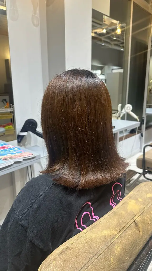 ミディアム 吉田 美夢のヘアスタイル