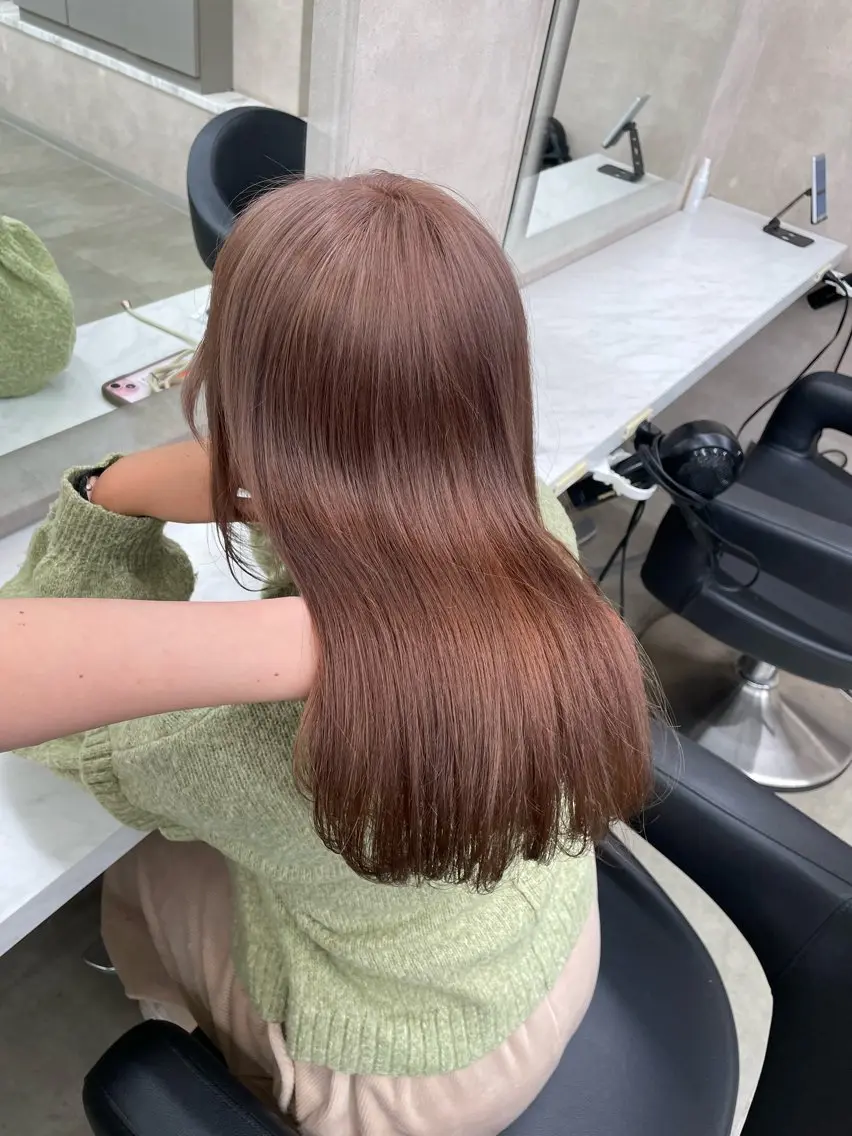セミロング カラー ヘアアレンジ ヘアカラー トリートメント ヘアセット 💗横浜美容室 💗HARUNAのヘアスタイル