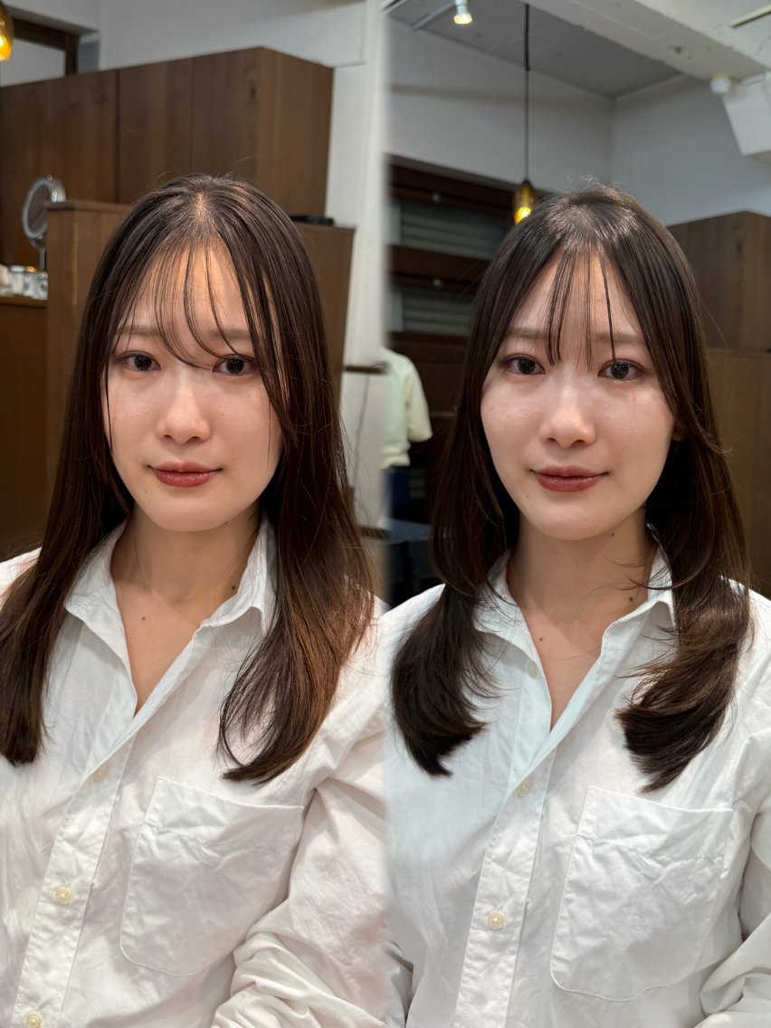 ミディアム カット ヘアカラー トリートメント ヘッドスパ ヘアセット レイヤー似合わせ特化 /谷町/妃菜🎀のヘアスタイル