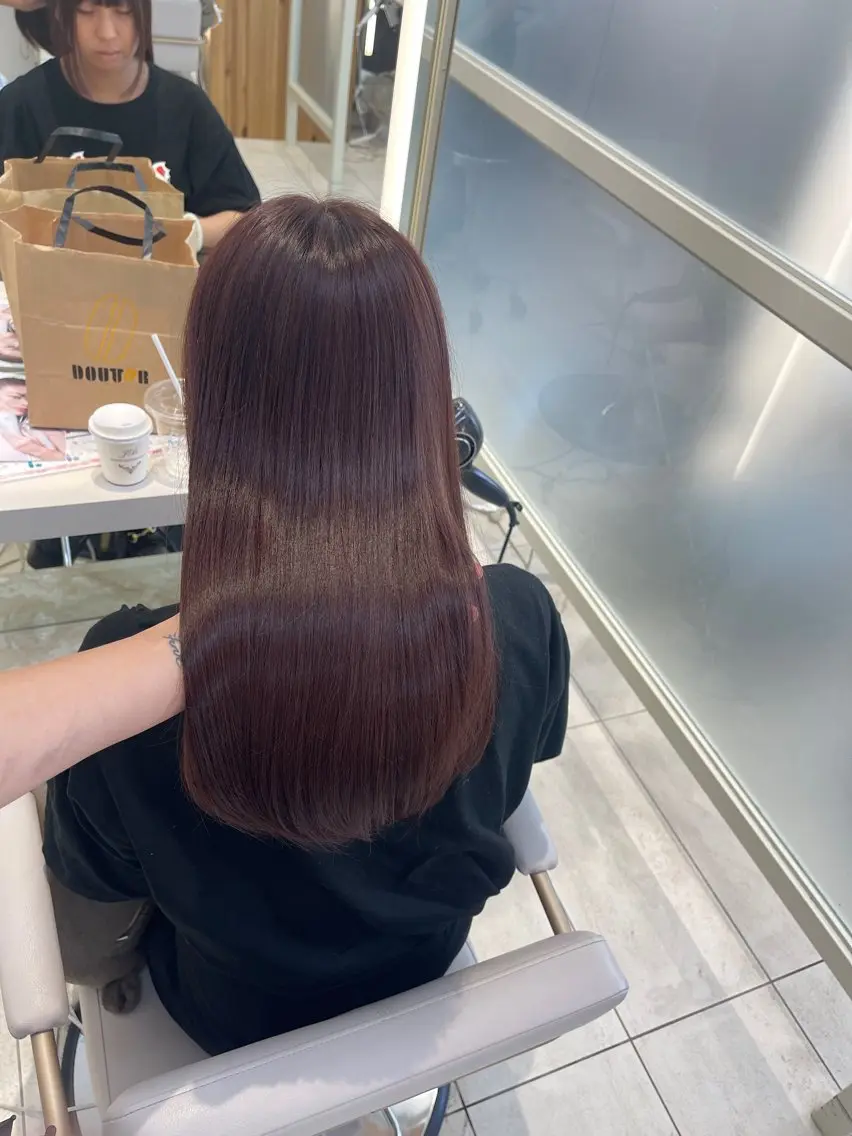 ロング パーマ 縮毛矯正 Hina🫧透明感 /上品/モテ🫧のヘアスタイル
