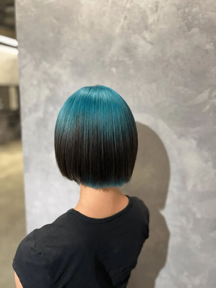 ショート カラー ミント ヘアカラー misaki /ハイトーンカラーのヘアスタイル