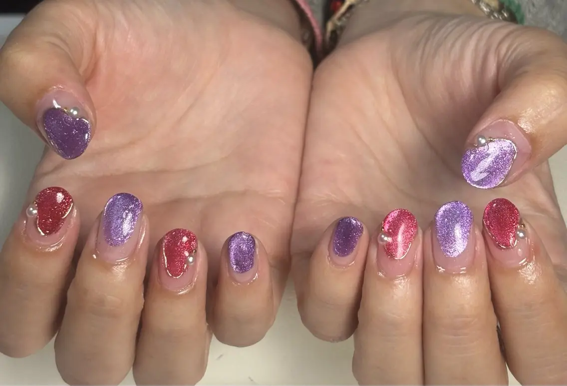 ネイル アニマル柄 オーロラネイル フットネイル フレンチネイル ジェルネイル ハンドネイル kiki nail たまプラーザのネイルデザイン