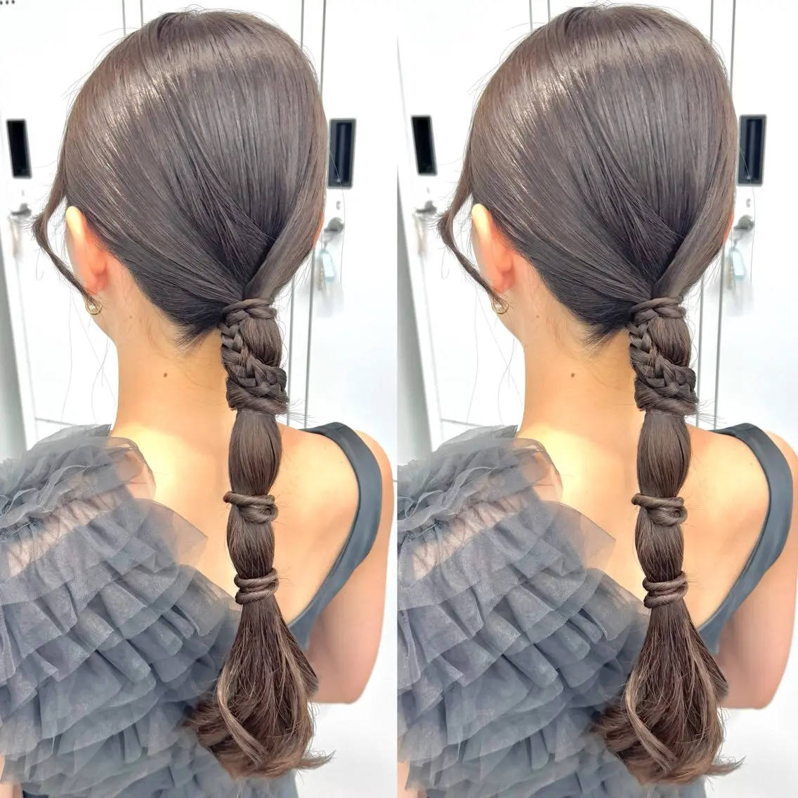 ロング ヘアアレンジ ヘアセット ヘアメ🎀ハイトーン 🩵エクステ🪄しほのヘアスタイル