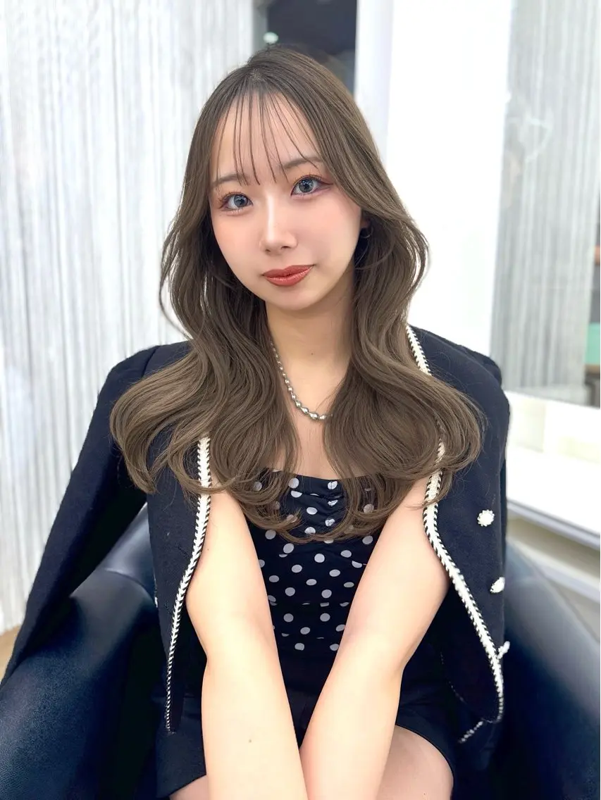 ロング カラー カット ヘアカラー NANO／ ハイトーンレイヤーのヘアスタイル