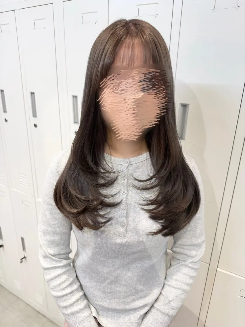 セミロング カラー レイヤーカット カット ヘアカラー トリートメント 🌷レイヤーカット/ フルキシオリ🌷のヘアスタイル