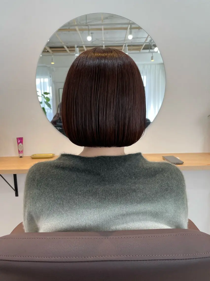 ミディアム カラー レッドカラー ボブ moro 丁寧なカウンセリングのヘアスタイル