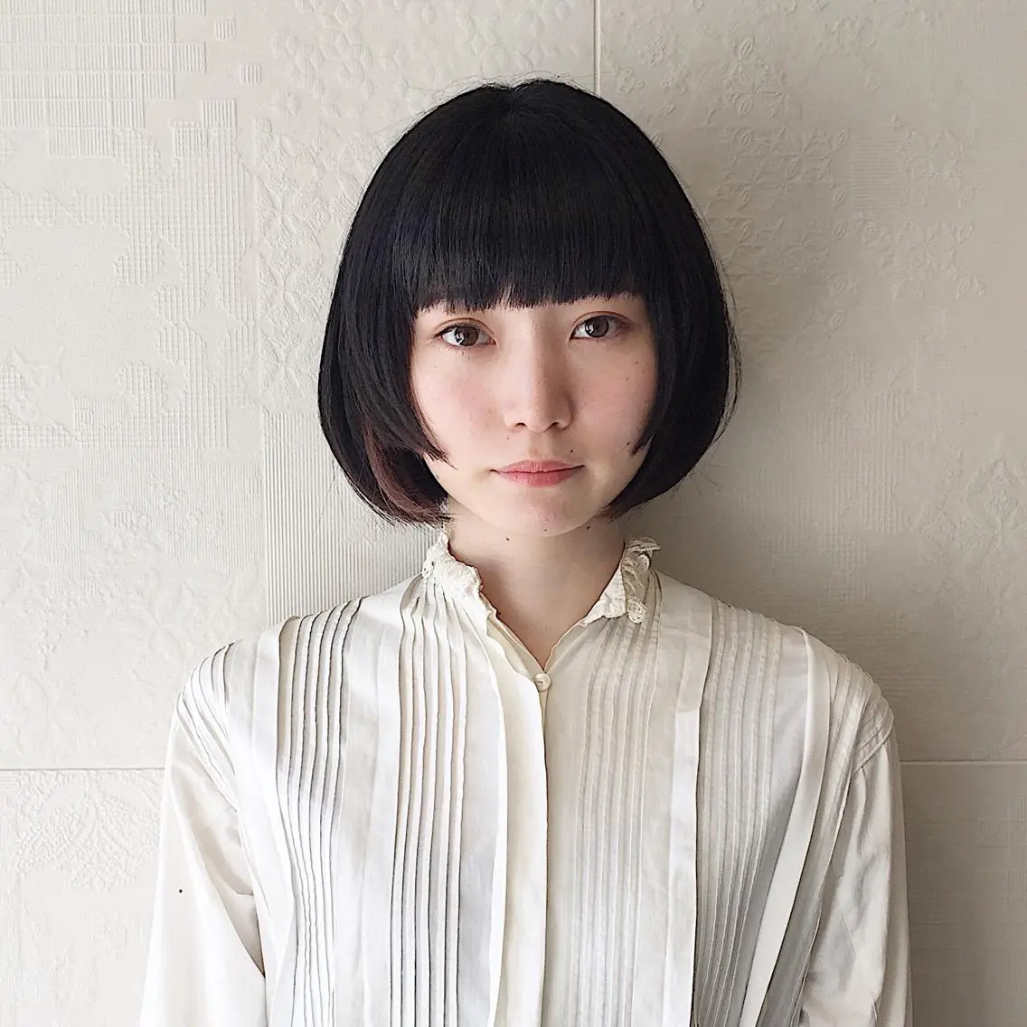 ミディアム カラー 長井 美佳のヘアスタイル