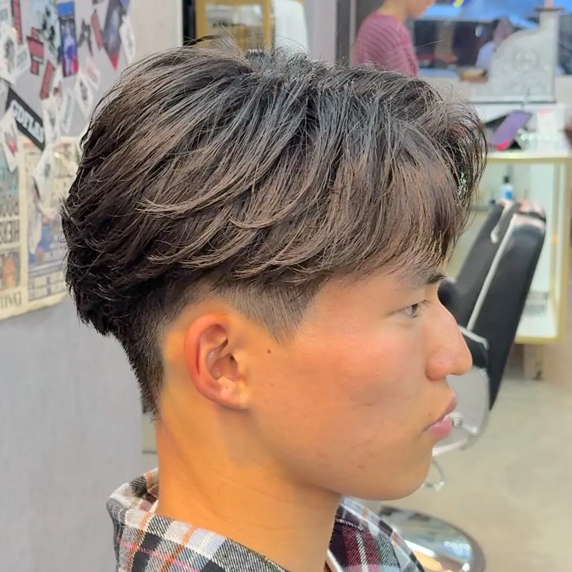 ミディアム パーマ ヘアアレンジ メンズ カット パーマ MENIN メンズ サロン 望月 涼太のヘアスタイル