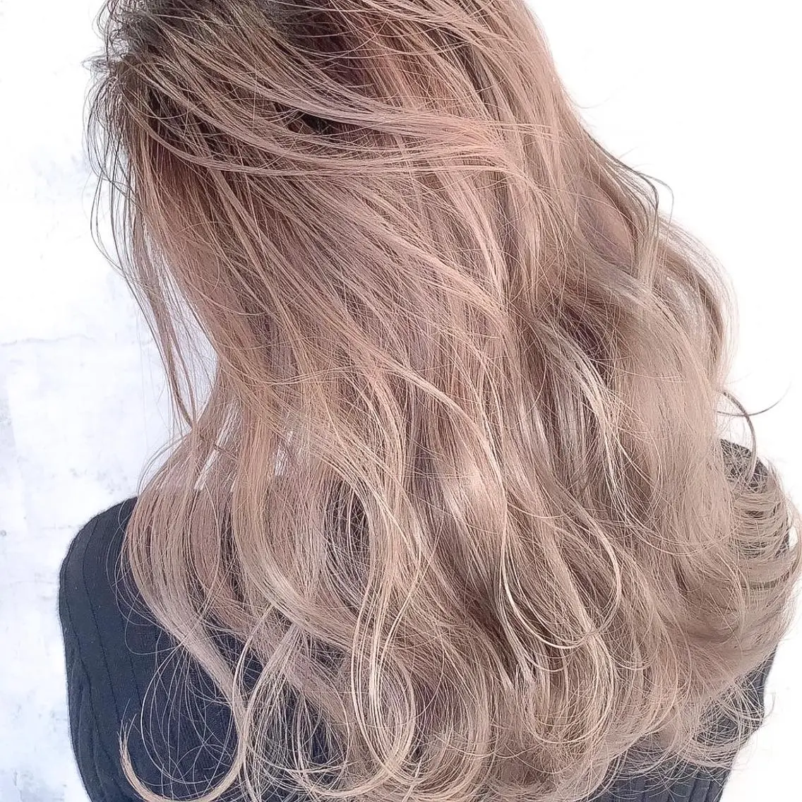 ミディアム カラー パーマ ba-boo 熊本のヘアスタイル