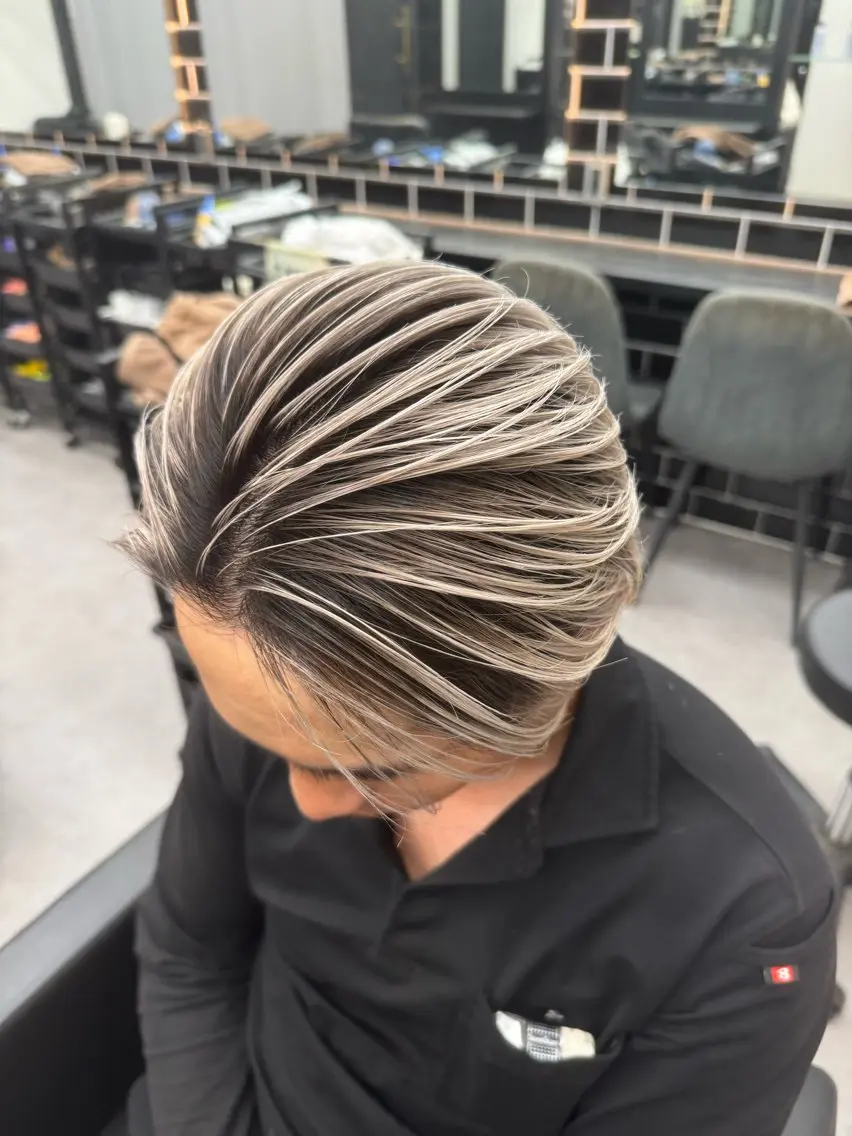 ショート カラー メンズ カット ヘアカラー ヘアセット 【men's Lapis横浜】海人のヘアスタイル