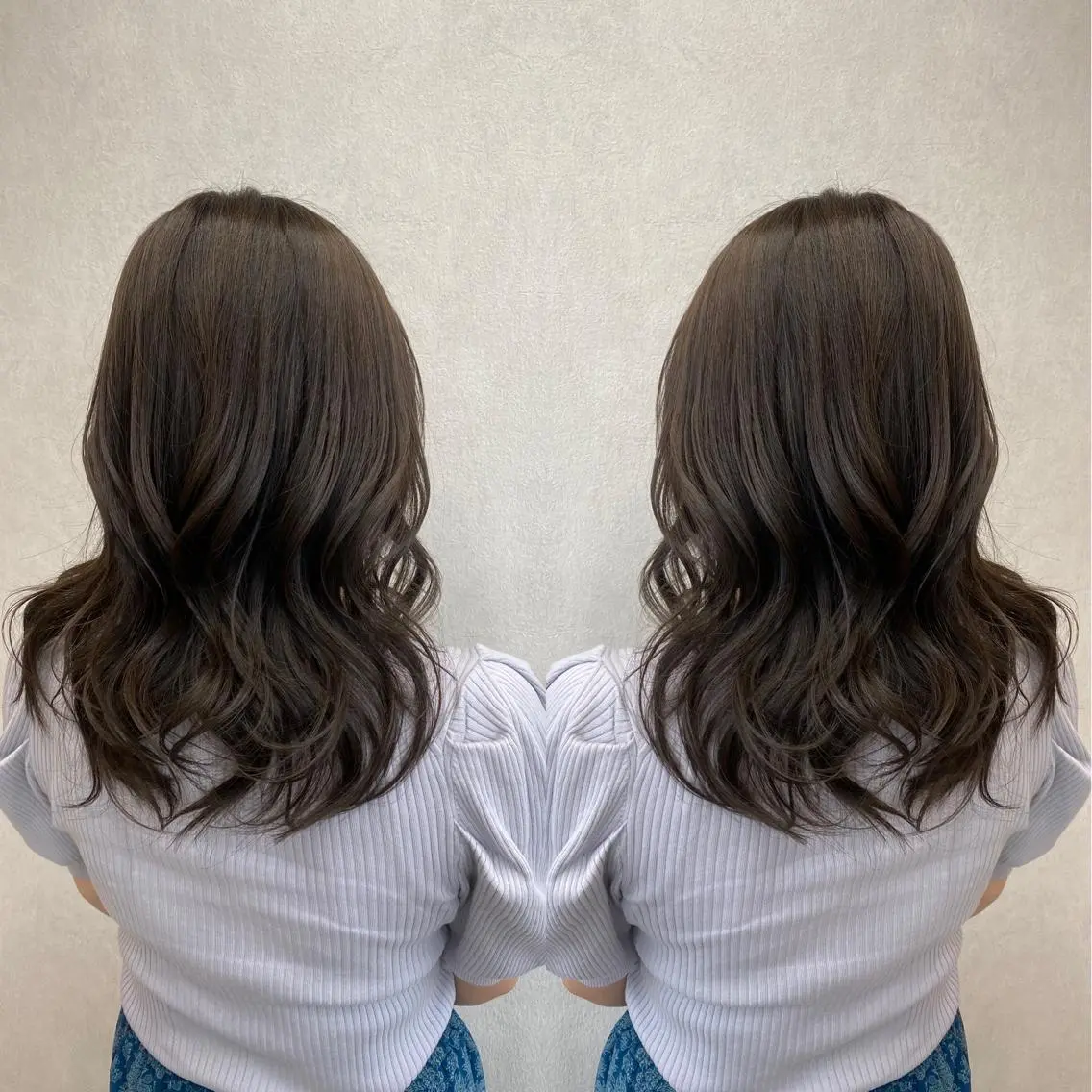 セミロング カラー tocca 💜石田愛結💜のヘアスタイル