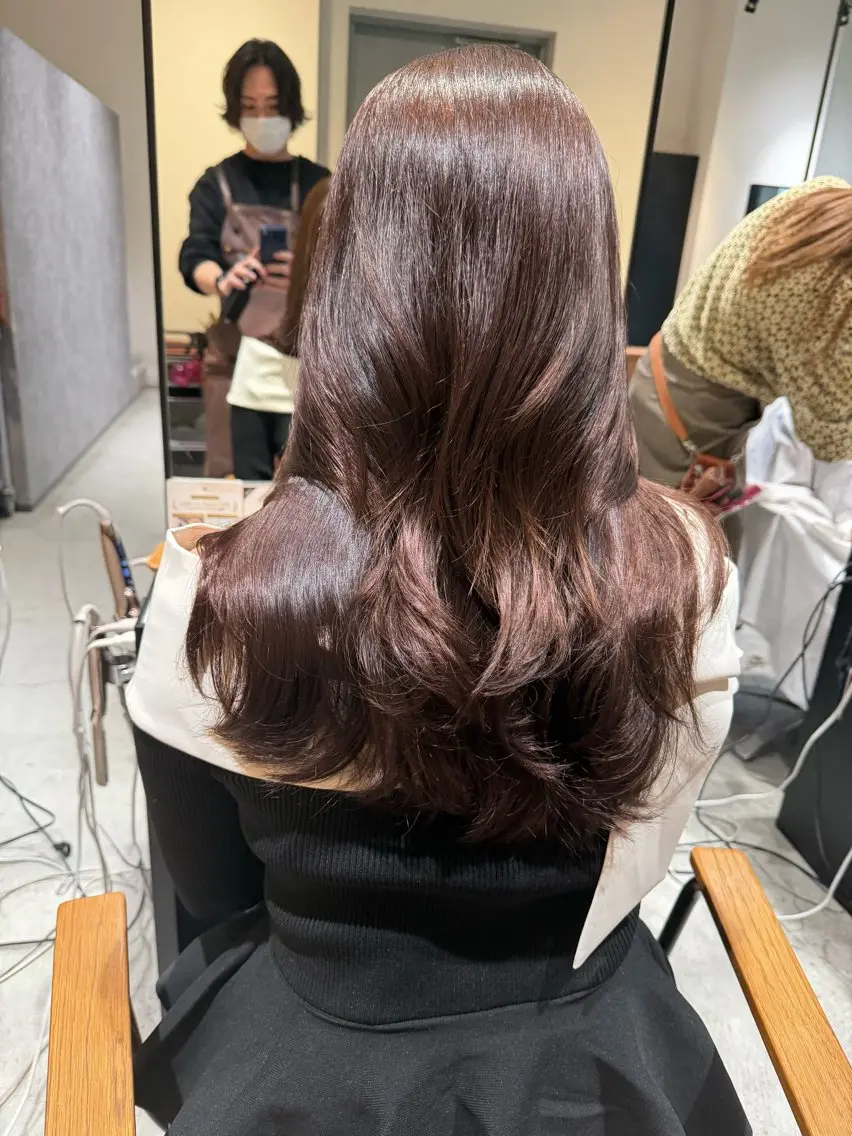ロング カット ヘアカラー Ria／透明感カラー ／レイヤー／ボブ🌸のヘアスタイル