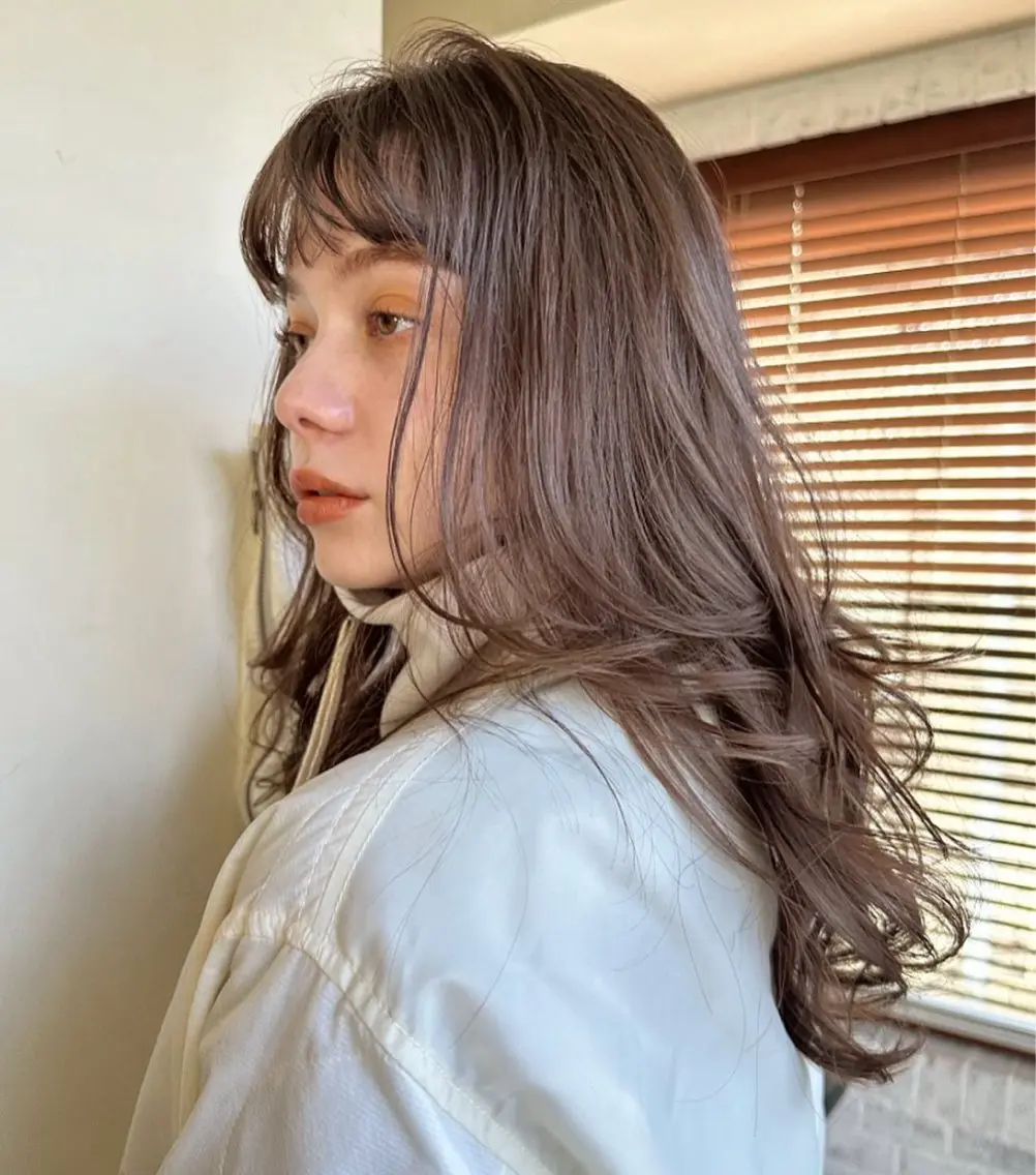 ロング カラー ベージュカラー ❤️アヤカ レイヤーカット❤️のヘアスタイル