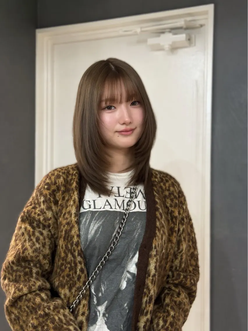 ミディアム カラー カット ヘアカラー トリートメント 韓国・透明感カラー /堀江/みずき🐩のヘアスタイル