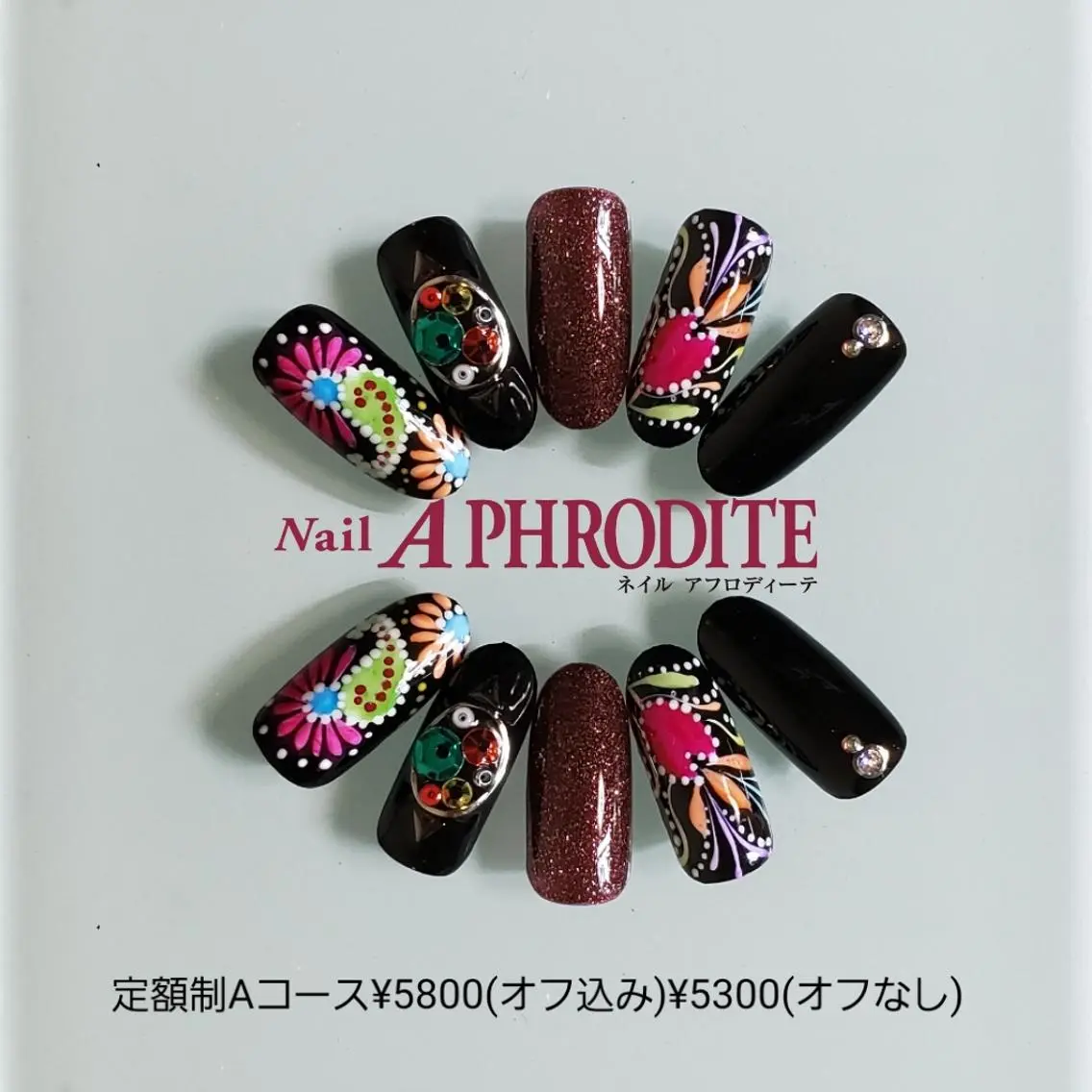 ネイル アートネイル ジェルネイル 持ち込み ソフトジェル ハンドネイル Nail Aphroditeのネイルデザイン