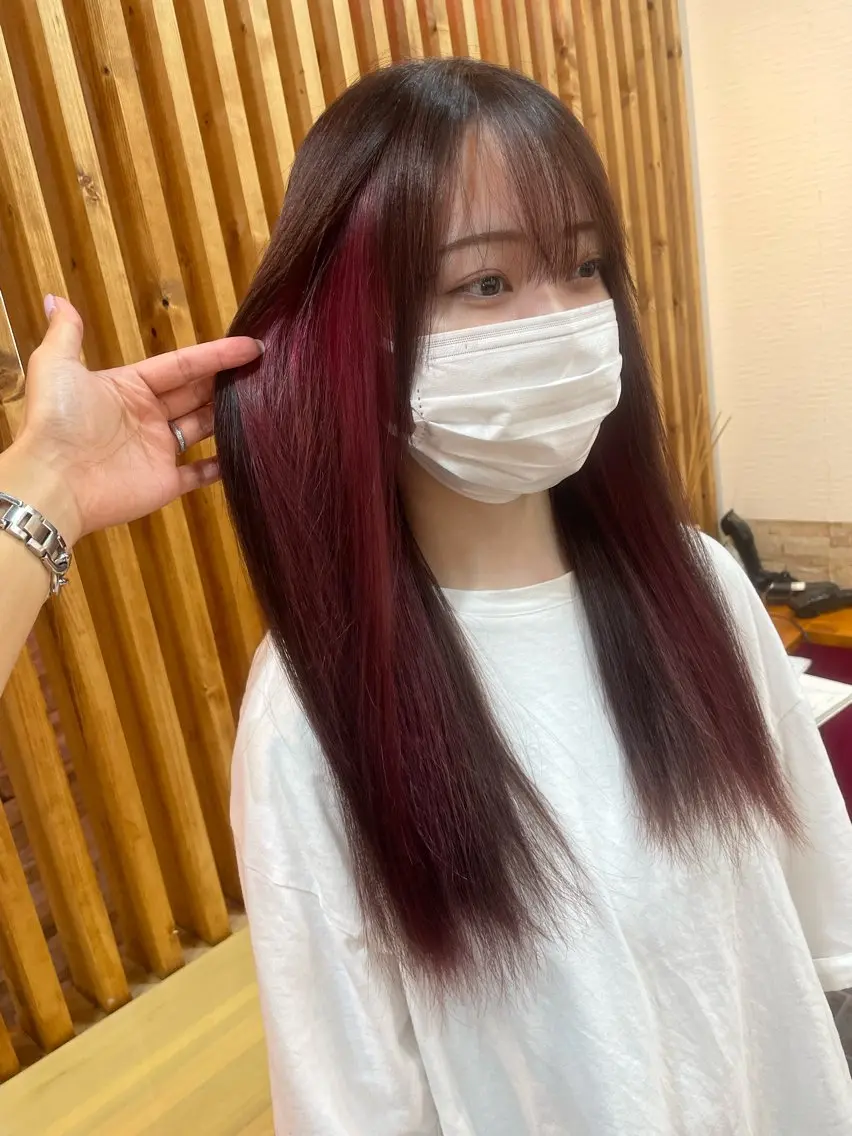 ロング カラー ラベンダーカラー ピンクカラー ピンクラベンダー カット ヘアカラー トリートメント YUI/ ブリーチカラー🌷のヘアスタイル