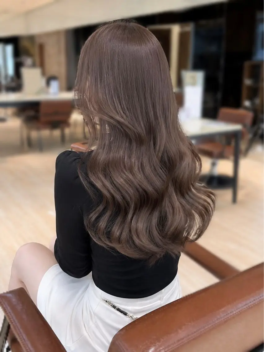 ロング カラー みこ🌙艶カラー/ 透明感ブラウン‪🤎のヘアスタイル
