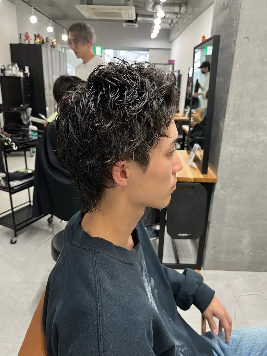 ショート パーマ ベリーショート ショートヘア ウルフカット カット パーマ ヘッドスパ ヘアセット メンズ特化/パーマ /フェード/洋輔のヘアスタイル