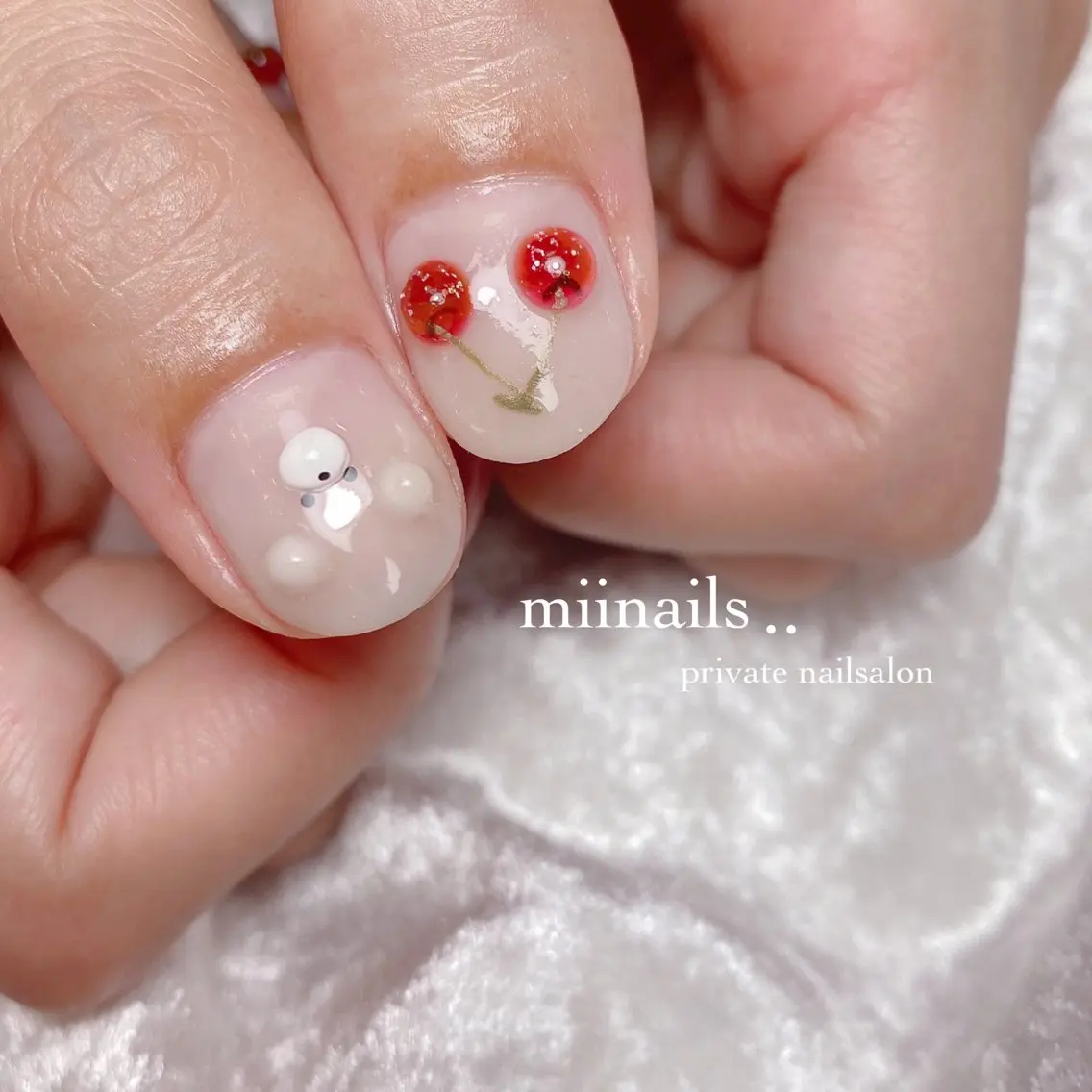ネイル 韓国ネイル ワンホンネイル ハンドネイル nailsalon miinailsのネイルデザイン