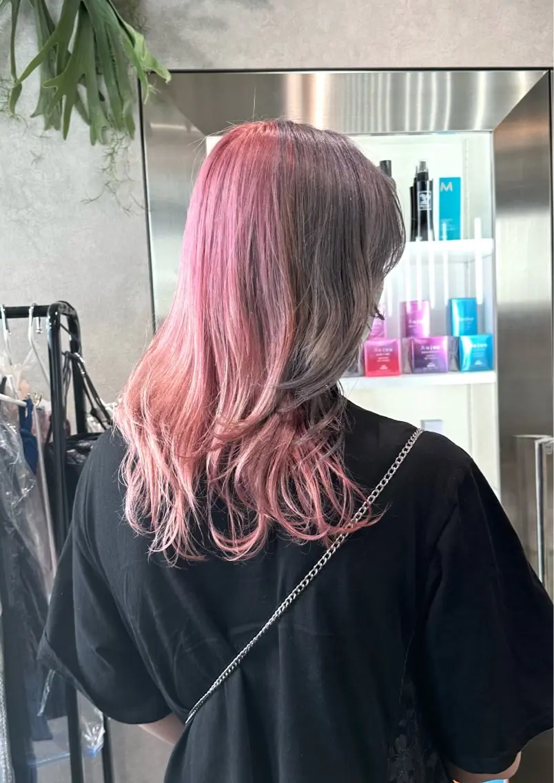 ミディアム カラー ヘアカラー お洒落カジュアル🍃 まなとのヘアスタイル