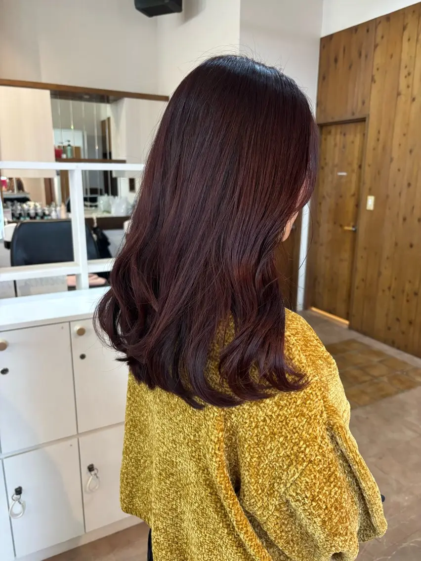 セミロング カラー カット トリートメント 川元 汐音のヘアスタイル