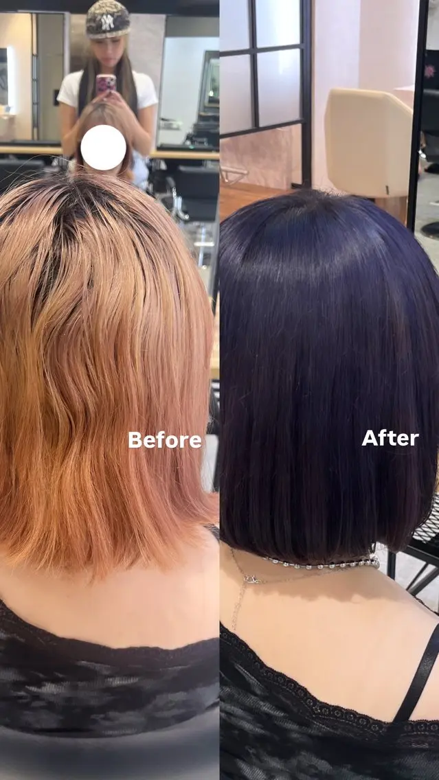 カラー ピンクカラー ヘアカラー 艶感ワンカラー透明感 🌺YUNA🌺のヘアスタイル
