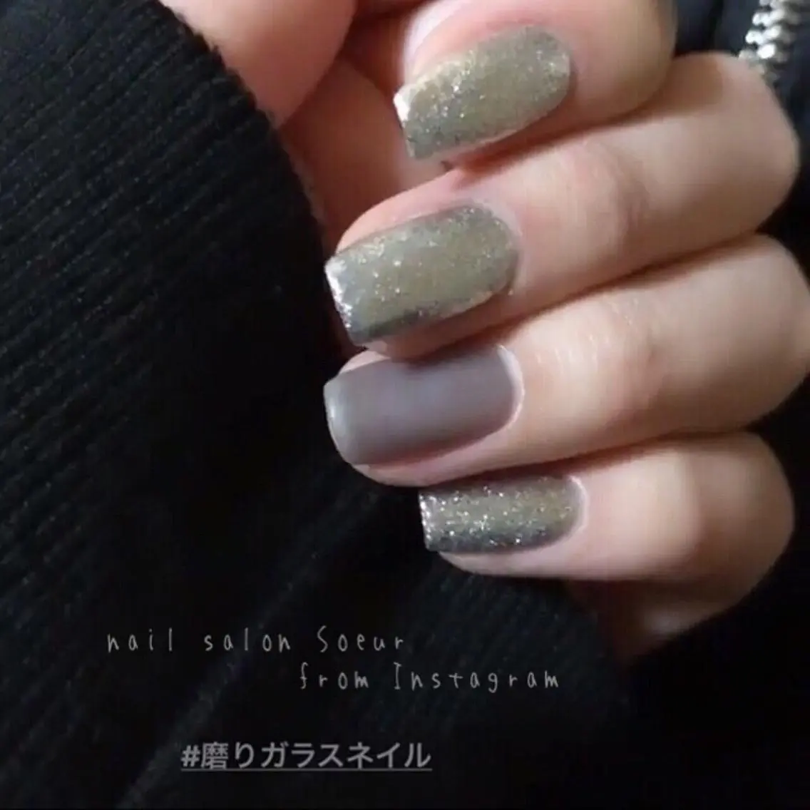 ネイル ジェルネイル ラメ(グリッター) マットネイル ワンカラーネイル シンプルネイル nail salon Soeurのネイルデザイン