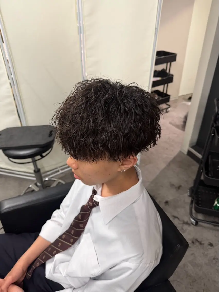 パーマ メンズ カット パーマ メンズカラー りゅうたのヘアスタイル