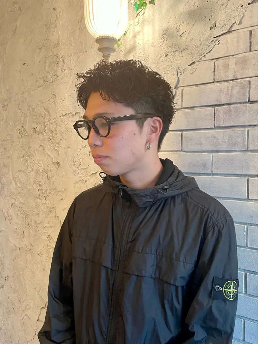 ショート パーマ メンズ メンズパーマ メンズショート ショートヘア ✂︎メンズ特化船橋 パーマ優希のヘアスタイル