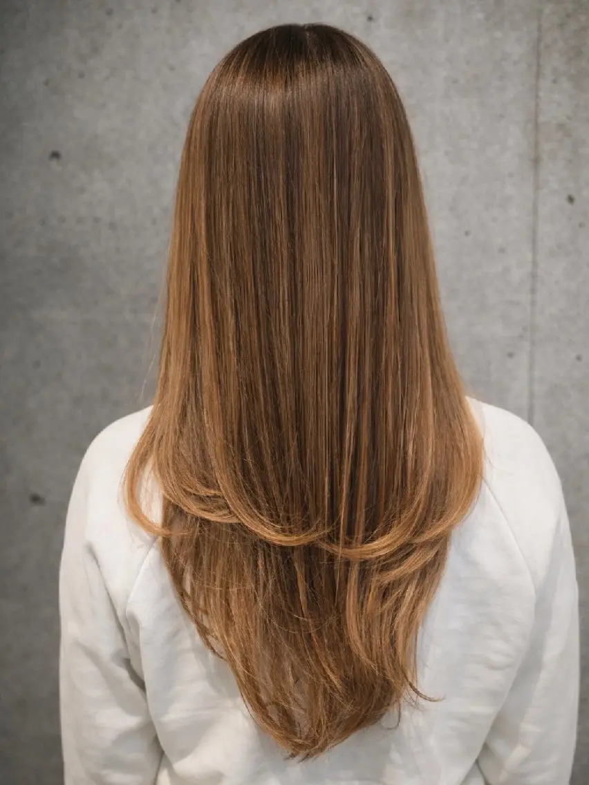ロング カラー ハイライトカラー ハイライト 姫カット レイヤーカット terra✂️川嶋 大輔のヘアスタイル