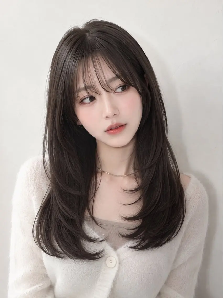 ロング カラー カット ヘアカラー トリートメント モテ🤍トレンドヘア /新宿/ワカナのヘアスタイル