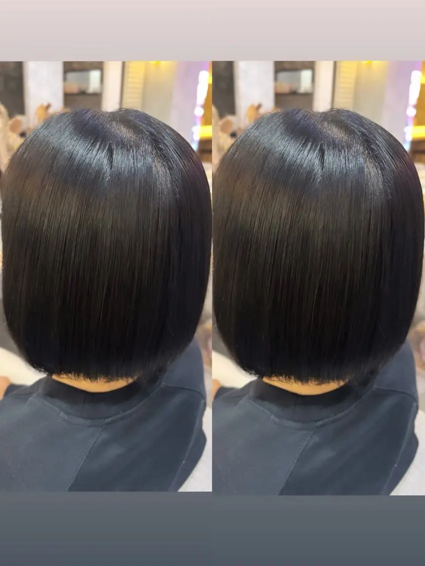 カラー 黒髪 ブルーカラー ブルーブラック カット 🦄mimi🦄 艶髪/透明感/メンズのヘアスタイル